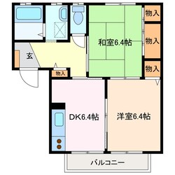 リヴェール鈴鹿Ａの物件間取画像